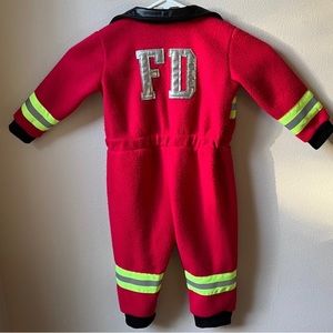 Fleece Fireman Footless Sleeper Costume Warm Reflective Pajamas Baby Red 18M